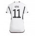 Cheap Germany Mario Gotze #11 Home Football Shirt Women World Cup 2022 Short Sleeve